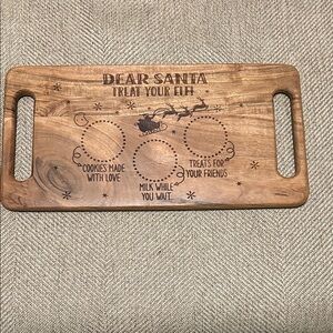 Wooden Santa Treat Tray